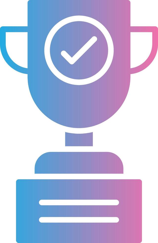 Trophy Glyph Gradient Icon Design vector