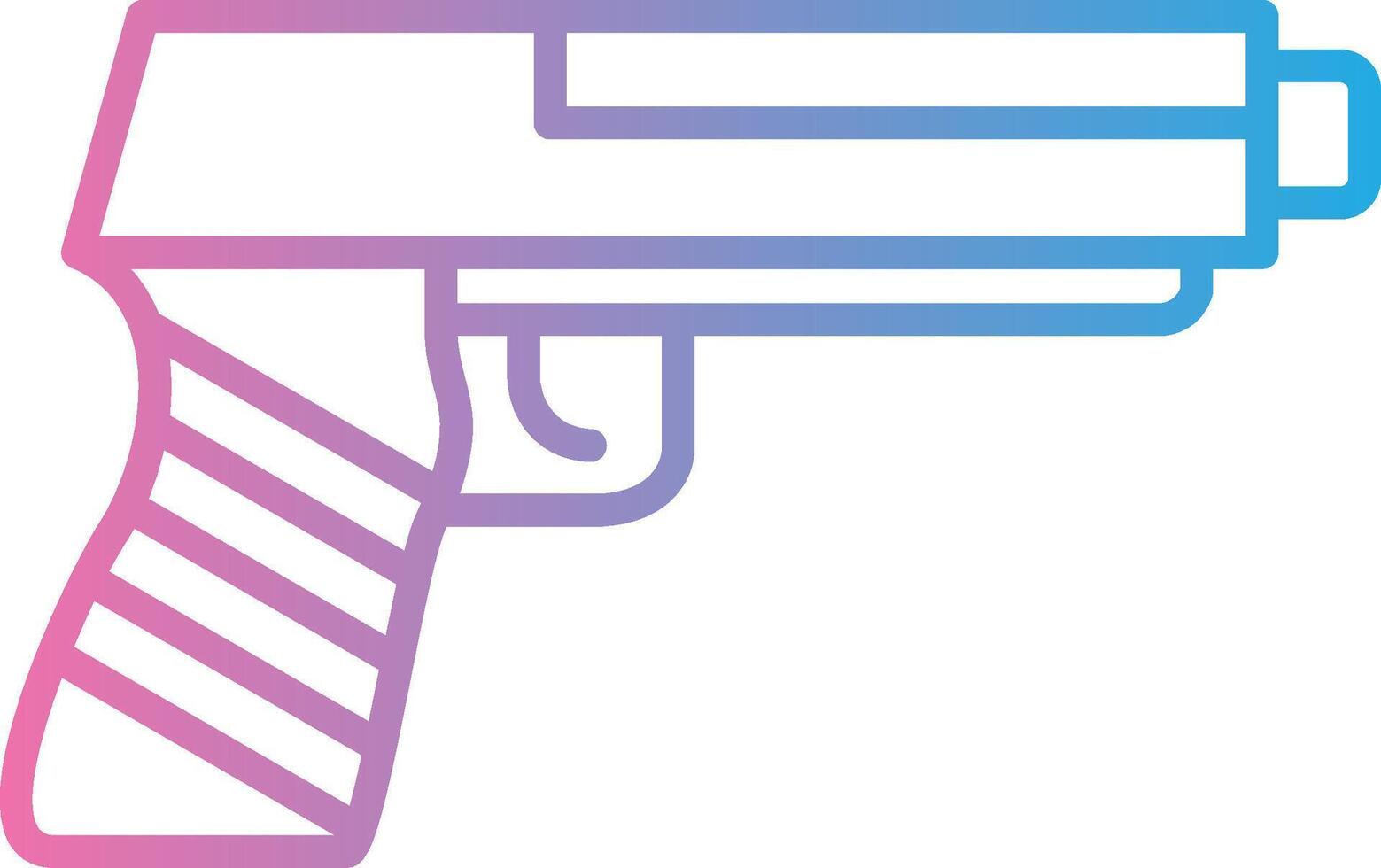 Gun Line Gradient Icon Design vector