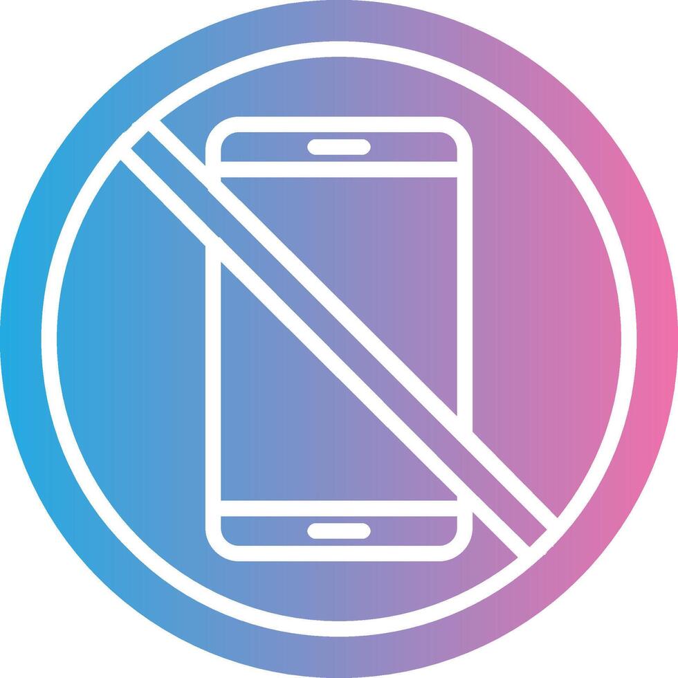 Prohibited Sign Glyph Gradient Icon Design vector