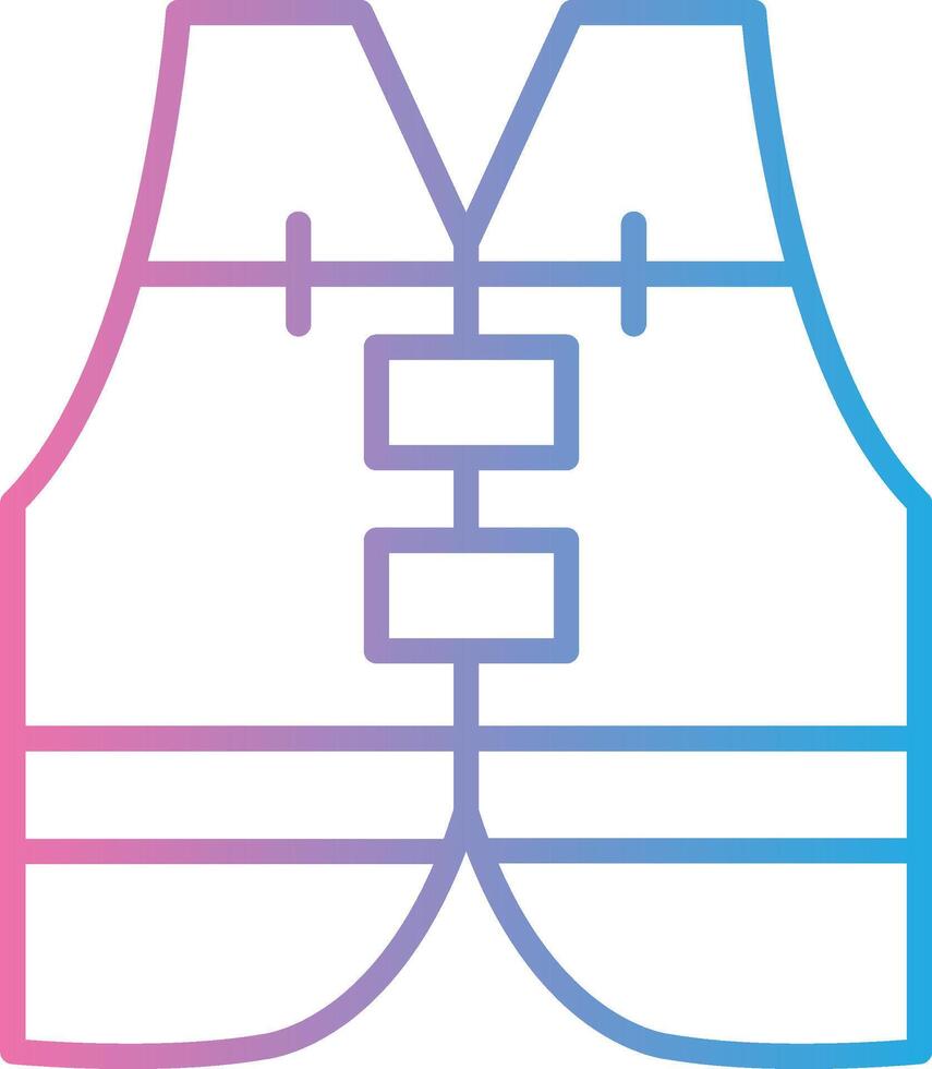 Life Vest Line Gradient Icon Design vector