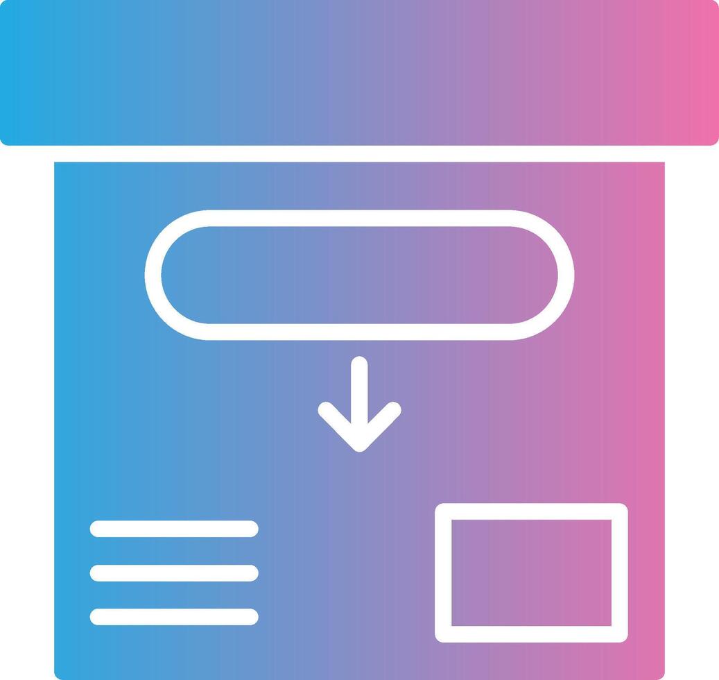 Archive Glyph Gradient Icon Design vector