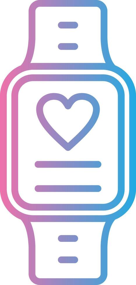 Watch Line Gradient Icon Design vector