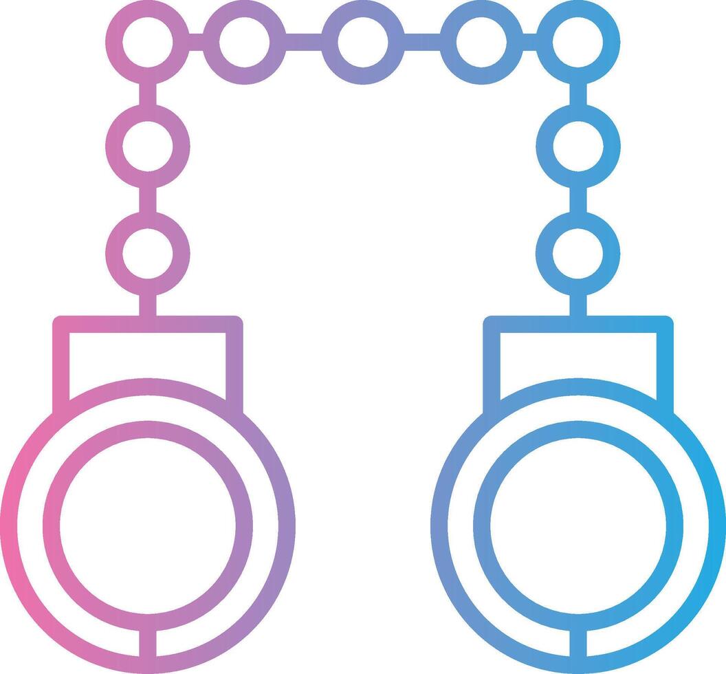 Hand Cuffs Line Gradient Icon Design vector