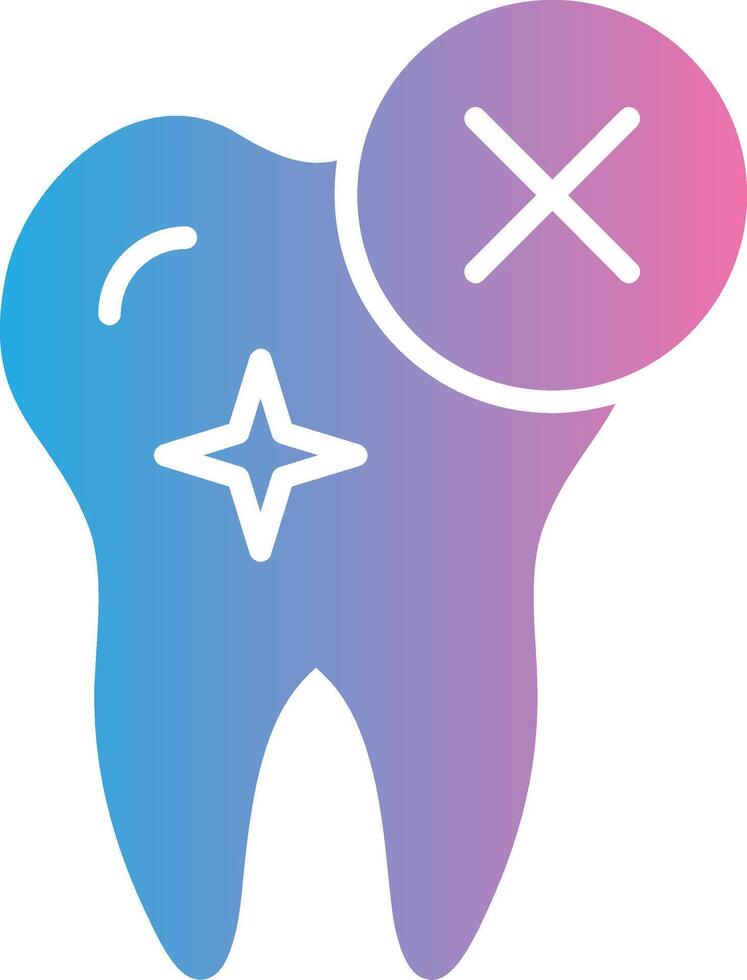 Rejected Glyph Gradient Icon Design vector