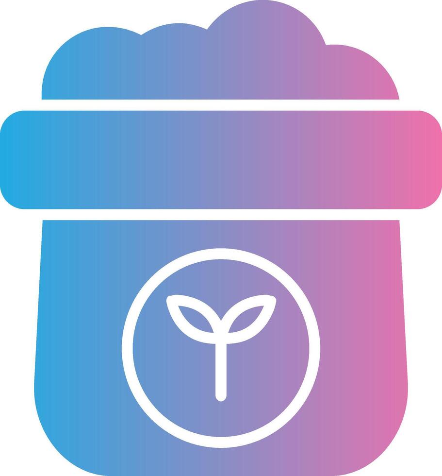 Fertilizer Glyph Gradient Icon Design vector