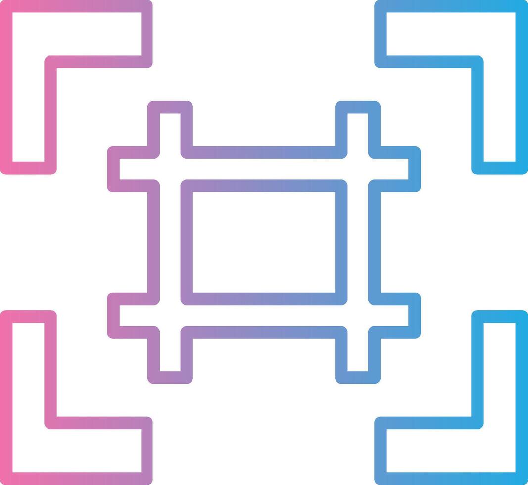 Grid Line Gradient Icon Design vector