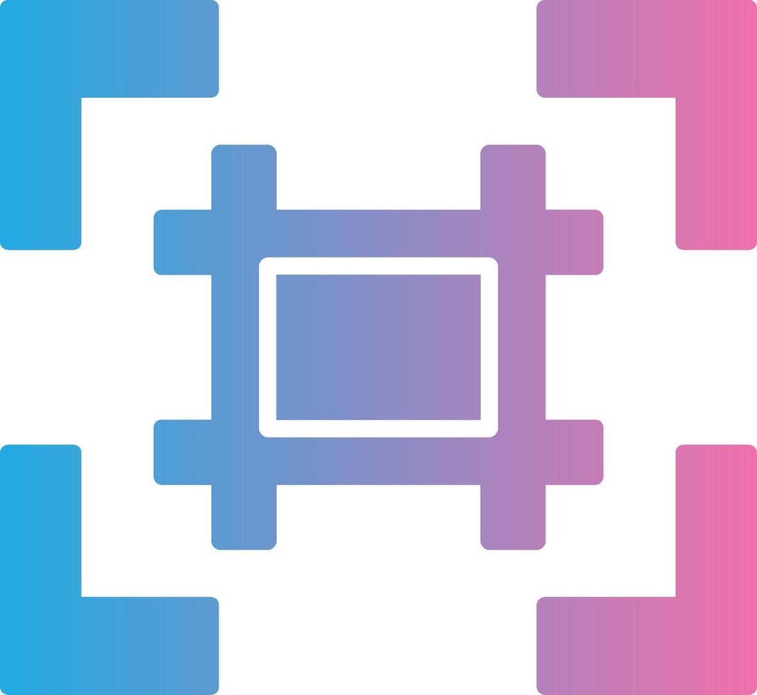 Grid Glyph Gradient Icon Design vector