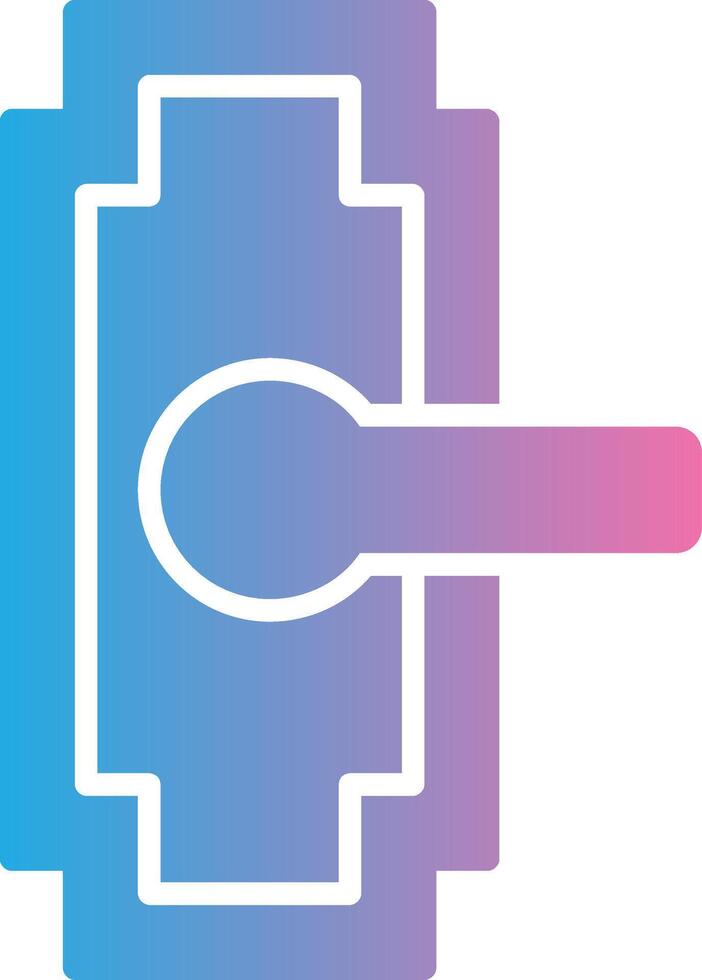 Door Handle Glyph Gradient Icon Design vector