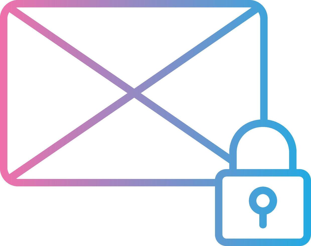Private Message Line Gradient Icon Design vector