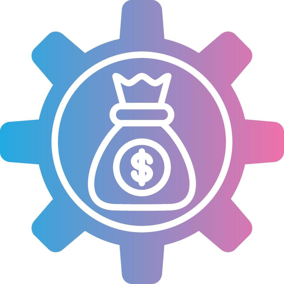 Asset Management Glyph Gradient Icon Design vector