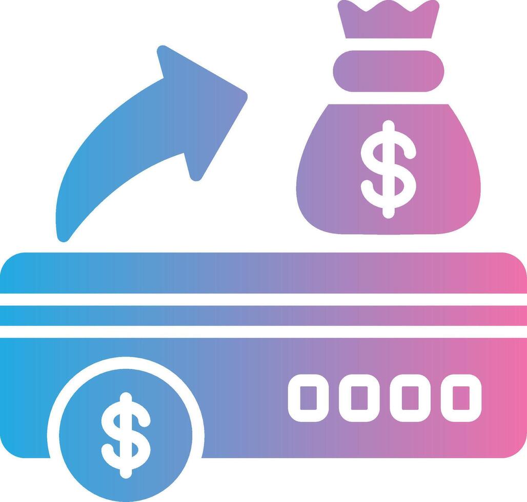 Bank Check Glyph Gradient Icon Design vector