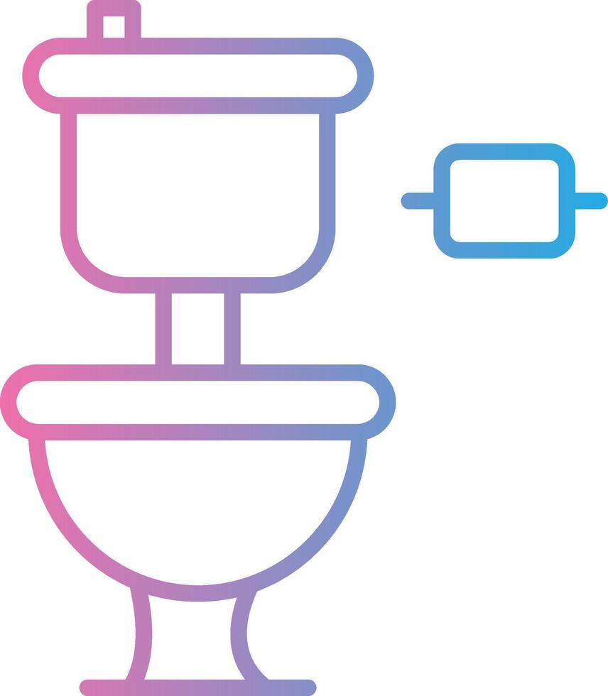 Toilet Line Gradient Icon Design vector