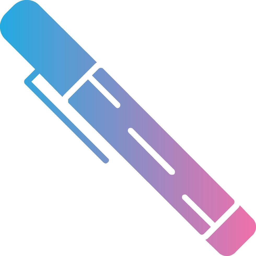 Pen Glyph Gradient Icon Design vector