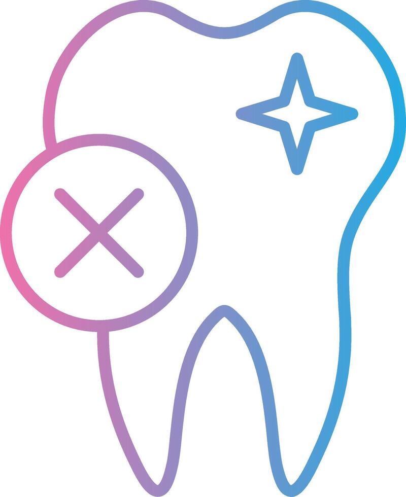 Rejected Line Gradient Icon Design vector