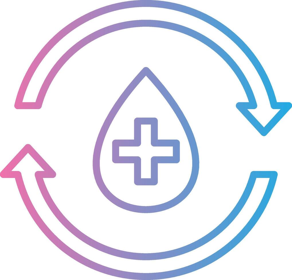 Water Cycle Line Gradient Icon Design vector