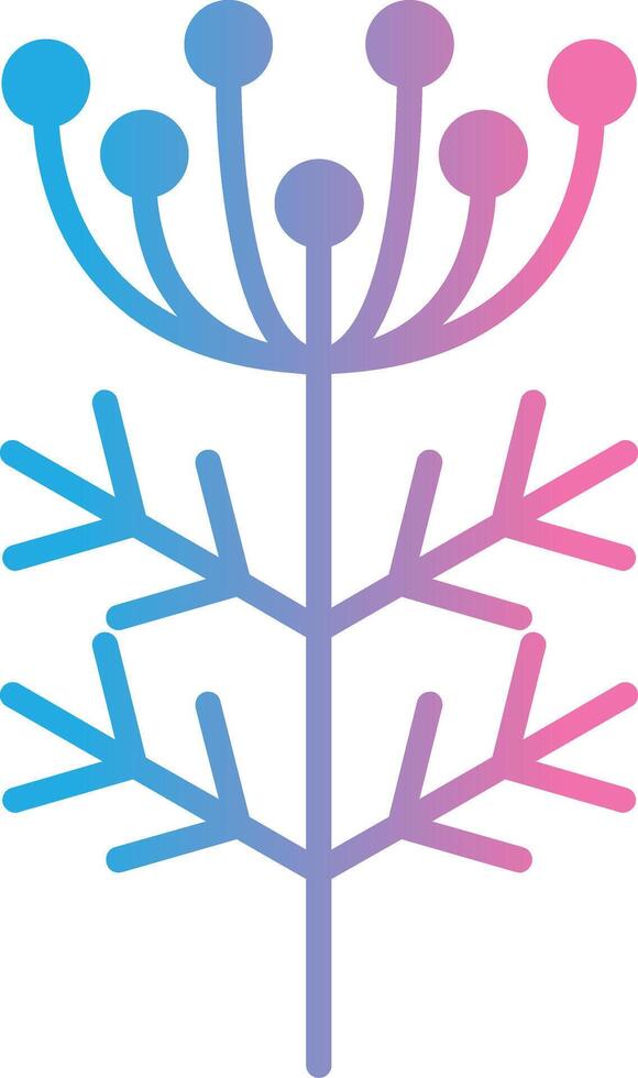 Dill Glyph Gradient Icon Design vector
