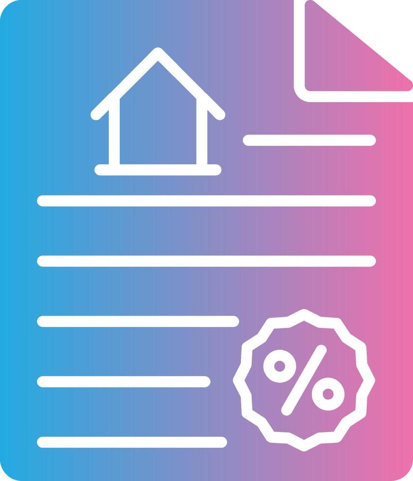 Contract Glyph Gradient Icon Design vector
