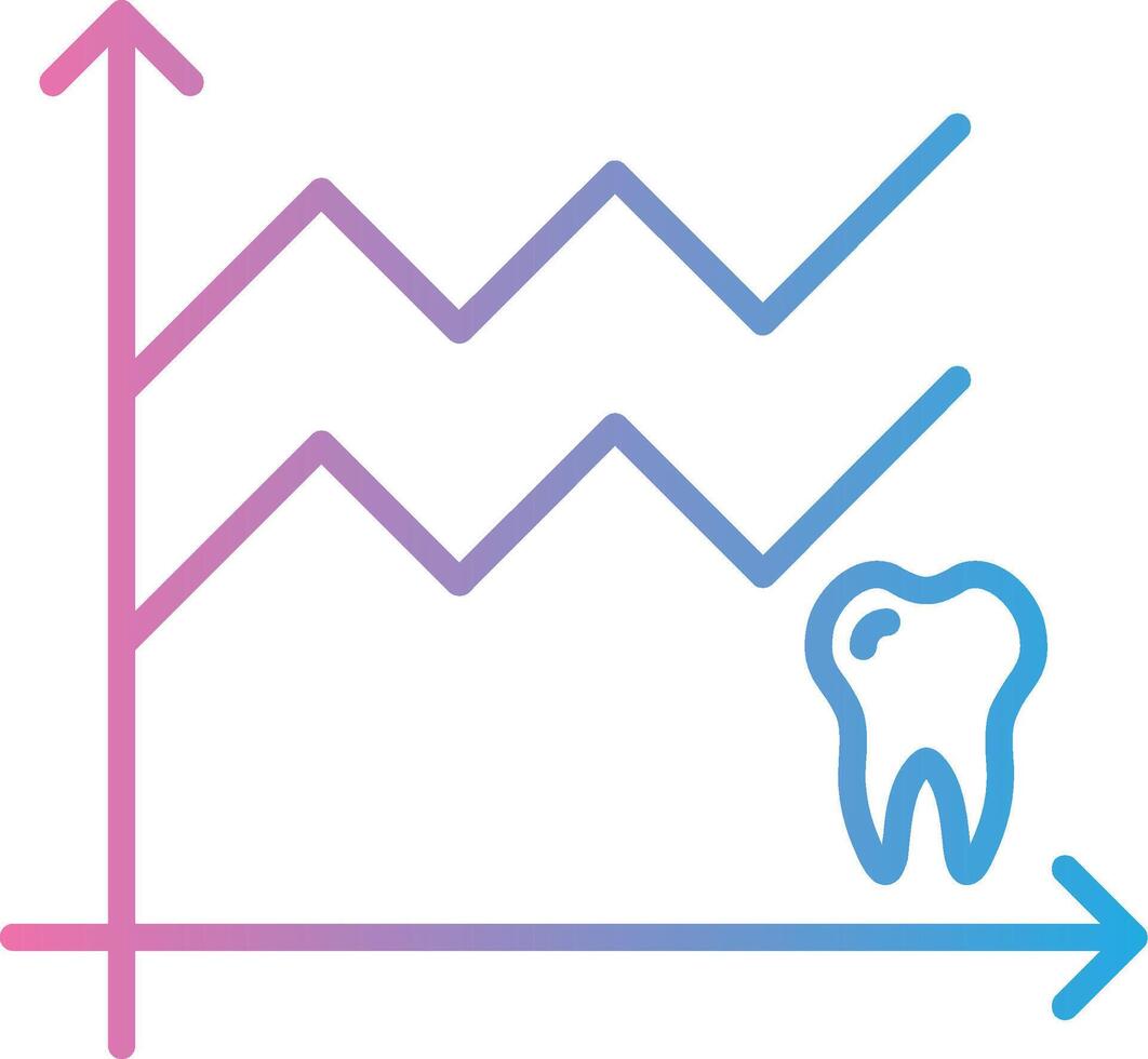 estadísticas línea degradado icono diseño vector