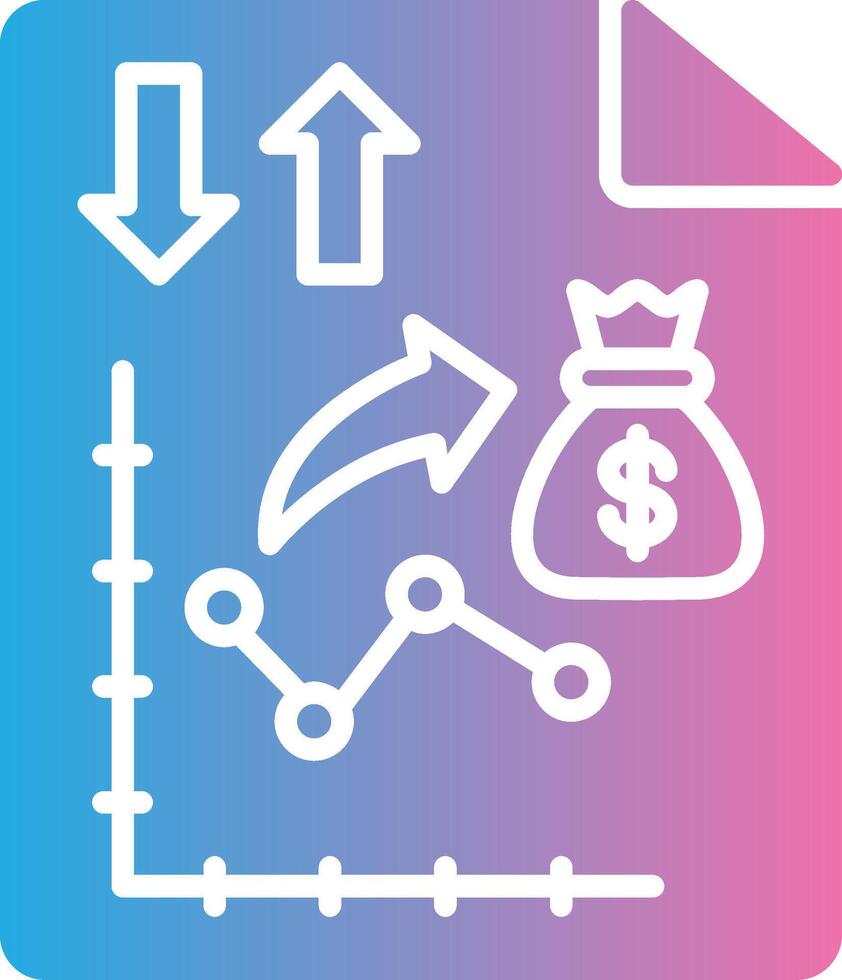 Money Strategy Glyph Gradient Icon Design vector