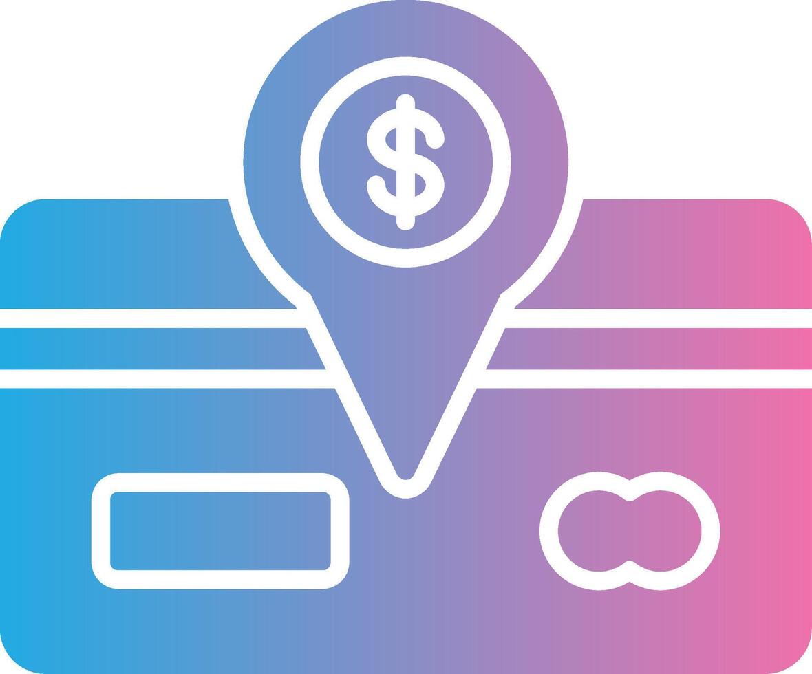 Direct Debit Glyph Gradient Icon Design vector