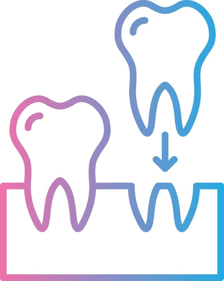 Implants Line Gradient Icon Design vector