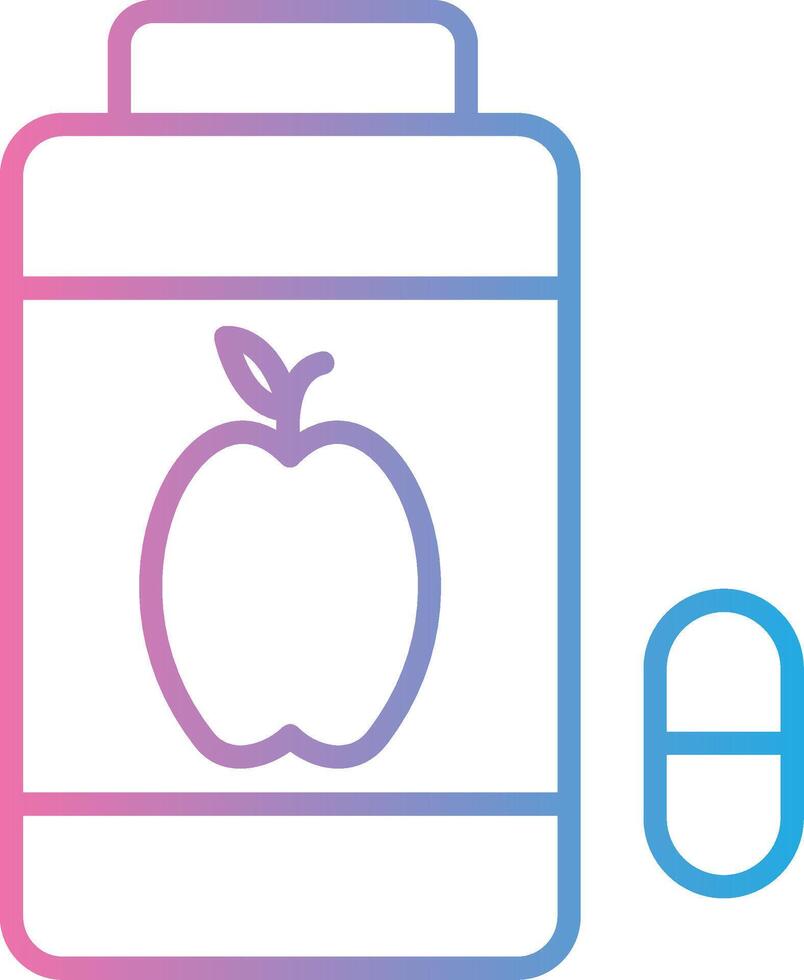 Vitamins Line Gradient Icon Design vector