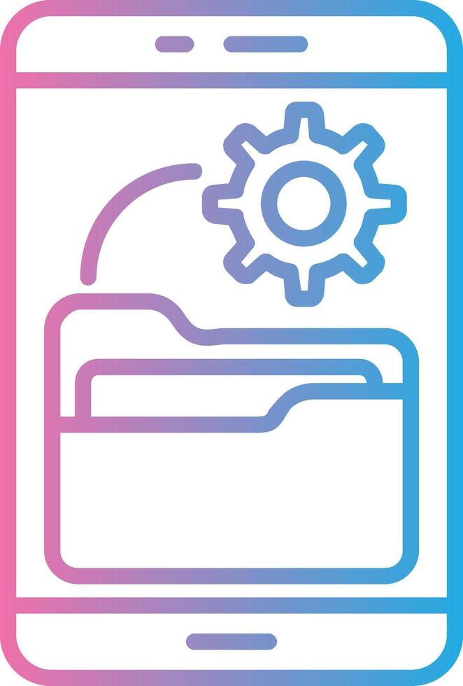 Software Development Line Gradient Icon Design vector