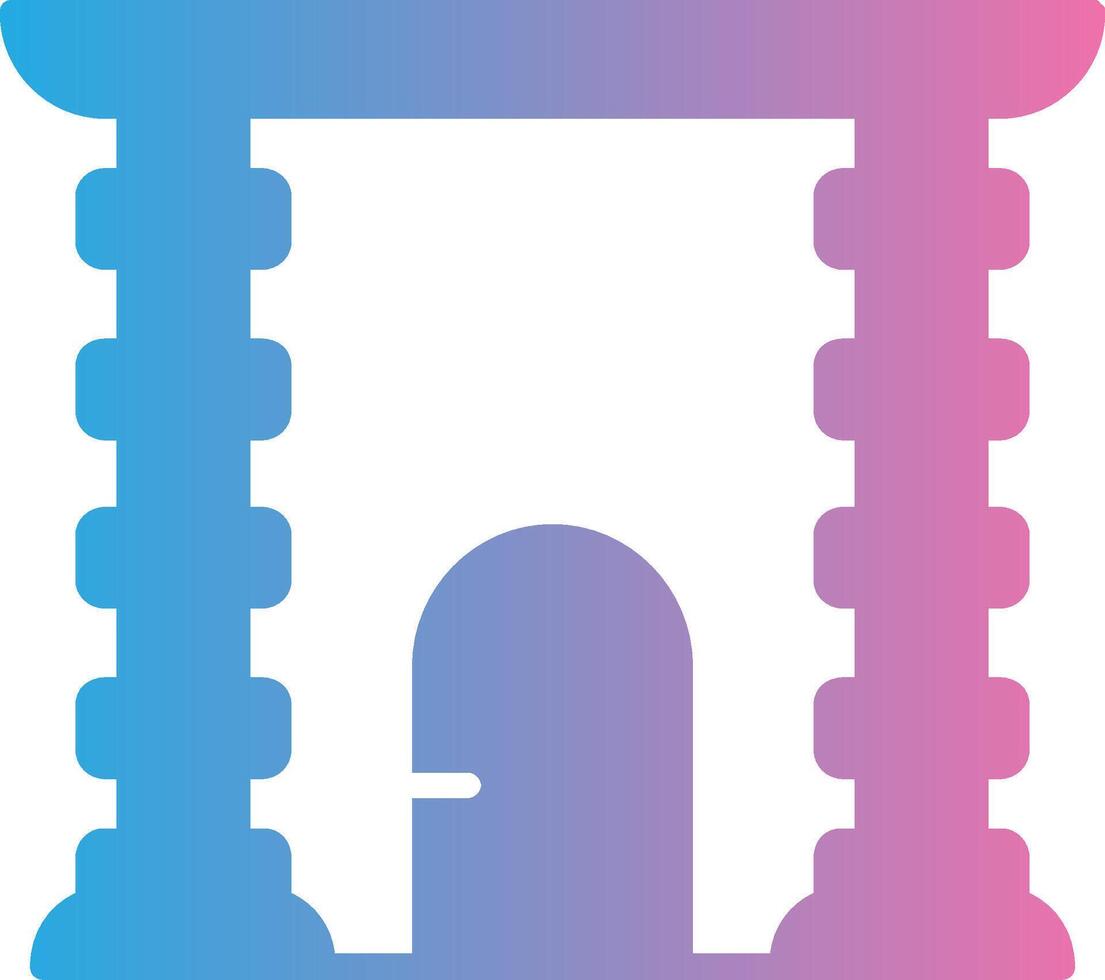 arco glifo degradado icono diseño vector