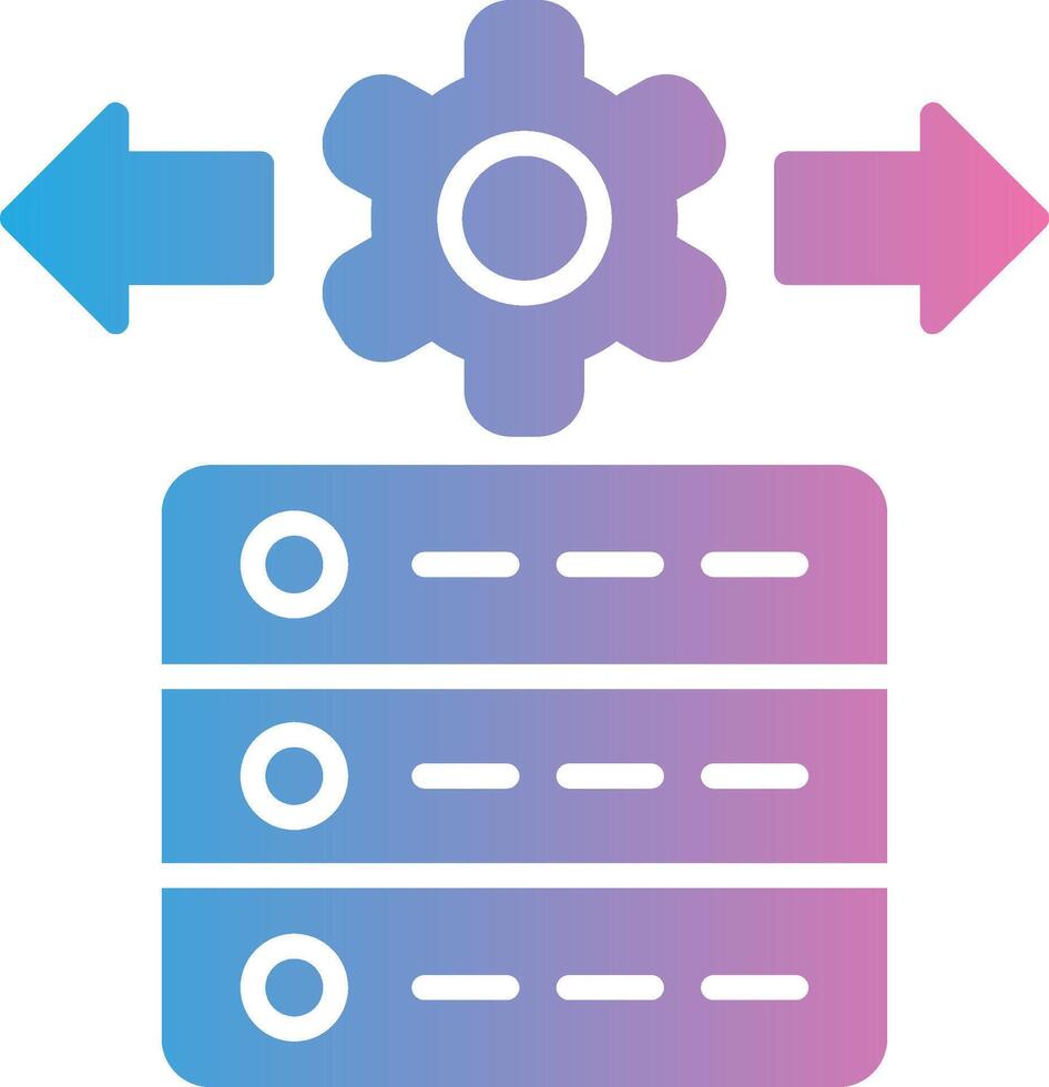 Data Management Glyph Gradient Icon Design vector
