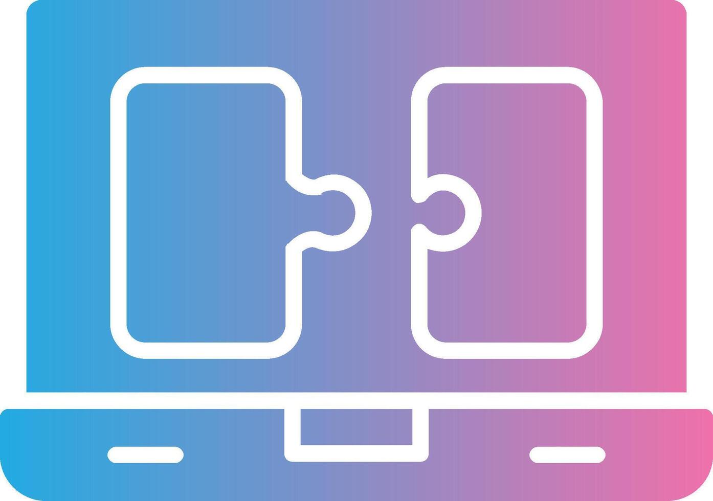 Puzzle Glyph Gradient Icon Design vector