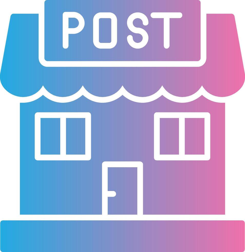 Post Office Glyph Gradient Icon Design vector