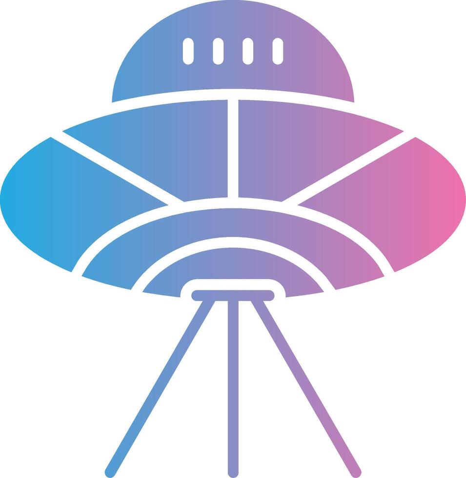 Alien Spaceship Glyph Gradient Icon Design vector