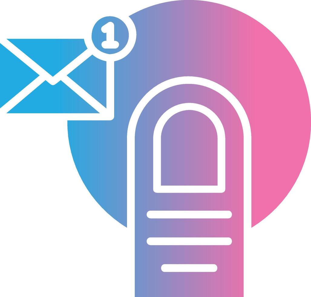 Email Glyph Gradient Icon Design vector