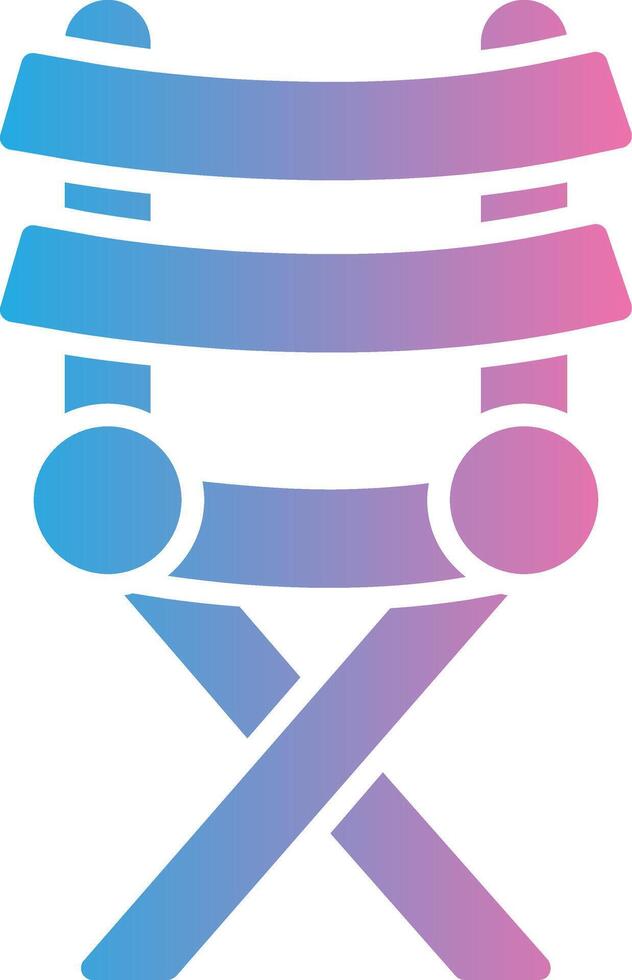 Director Chair Glyph Gradient Icon Design vector