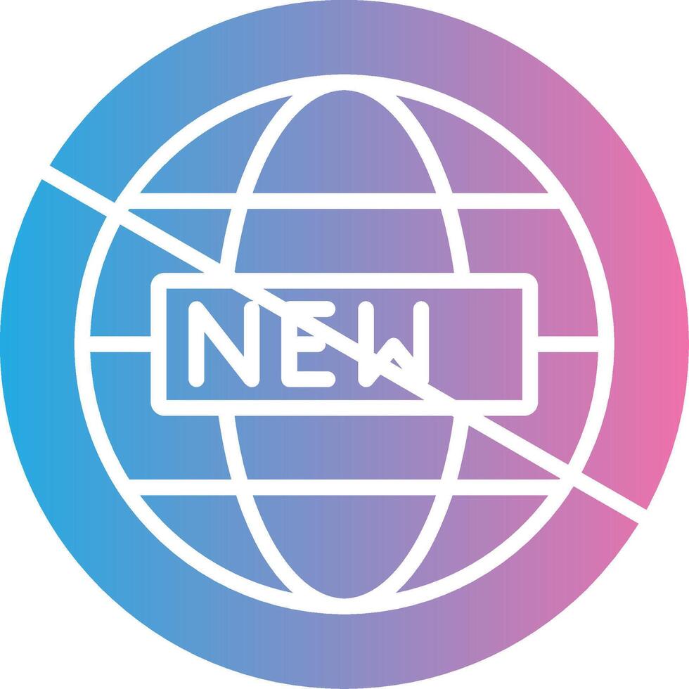 Fake News Glyph Gradient Icon Design vector