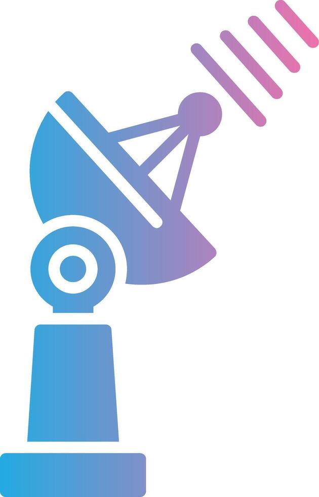 Satellite Dish Glyph Gradient Icon Design vector