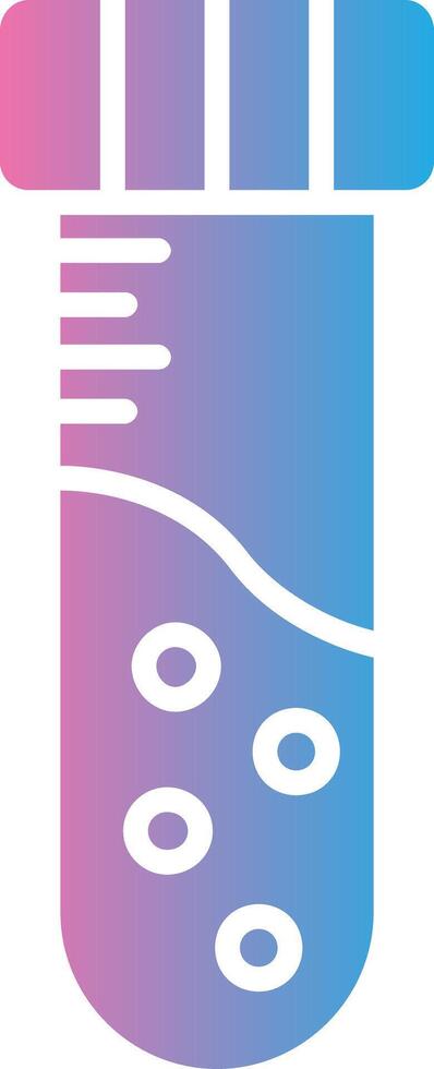 Test Tube Glyph Gradient Icon Design vector