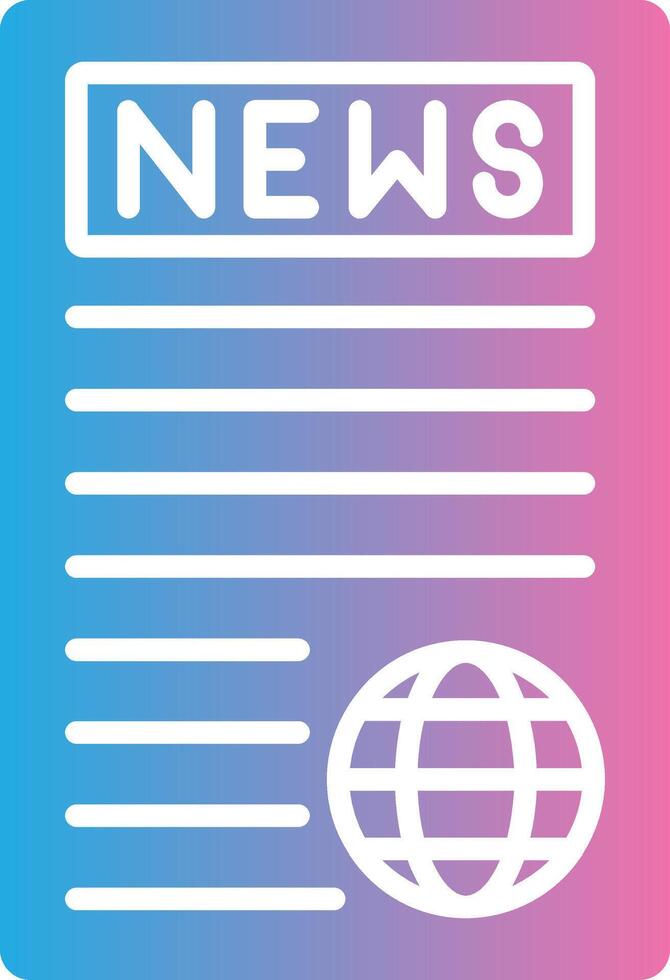 News Report Glyph Gradient Icon Design vector