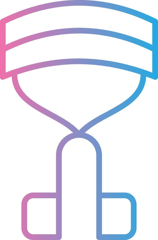 Curler Line Gradient Icon Design vector