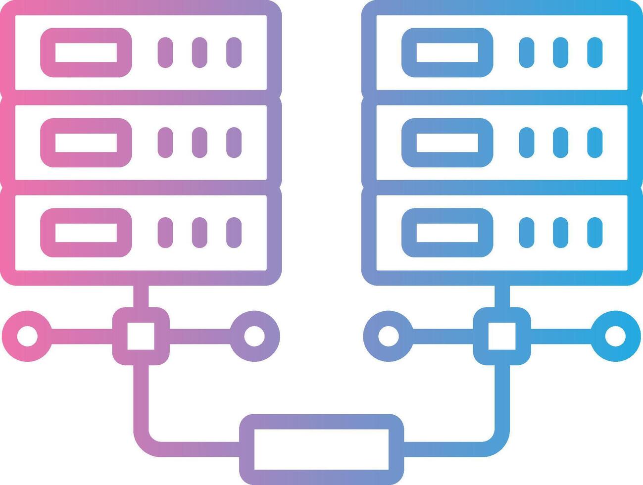 Data Network Line Gradient Icon Design vector