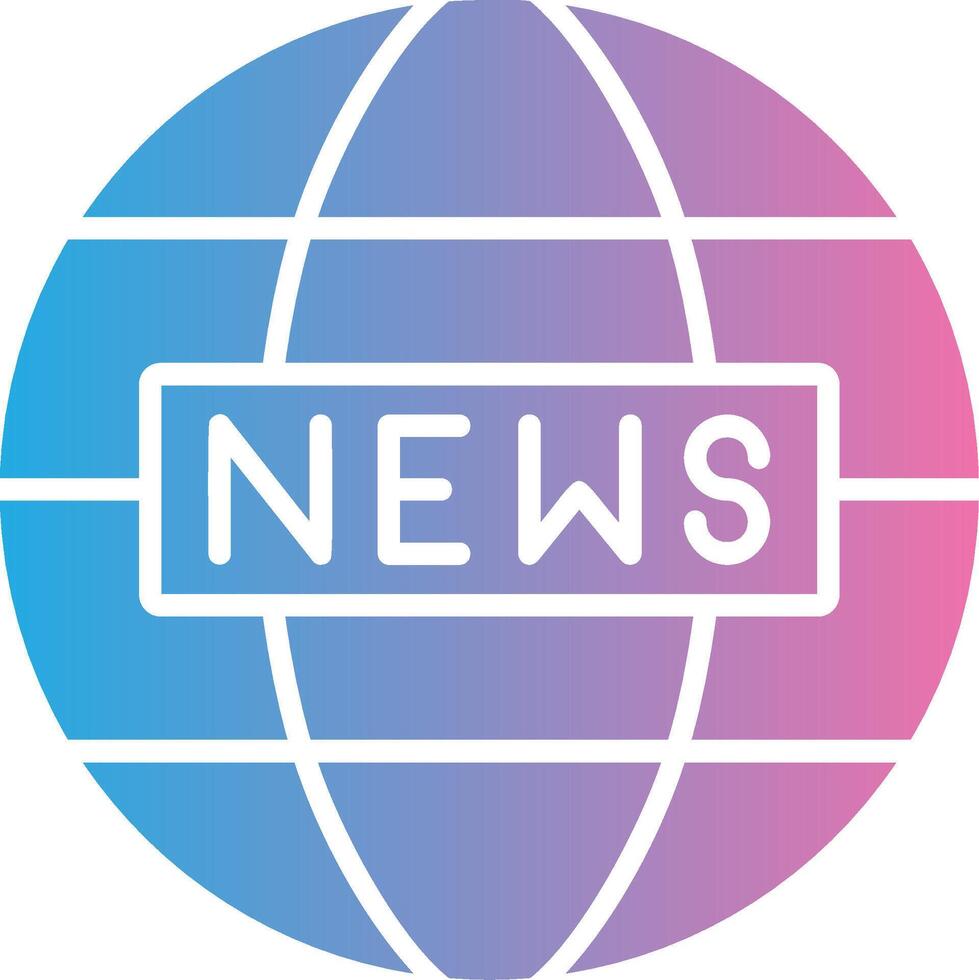 World News Glyph Gradient Icon Design vector