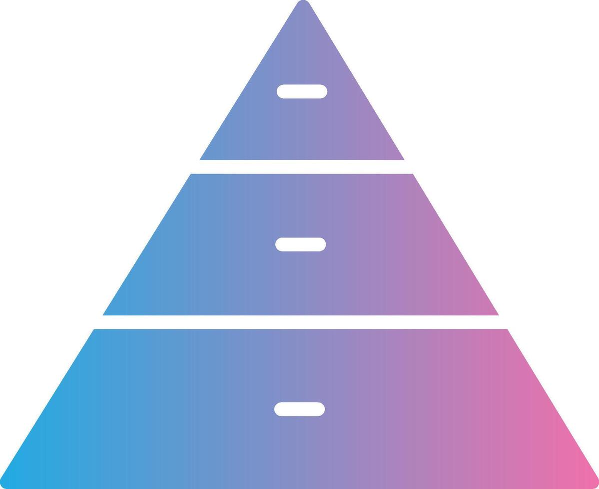Pyramid Charts Glyph Gradient Icon Design vector