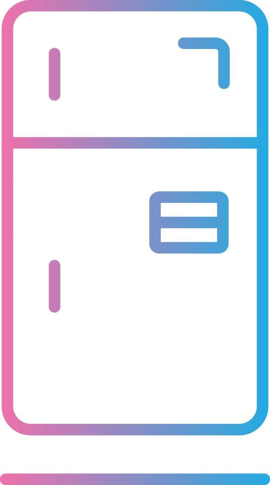 refrigerador línea degradado icono diseño vector
