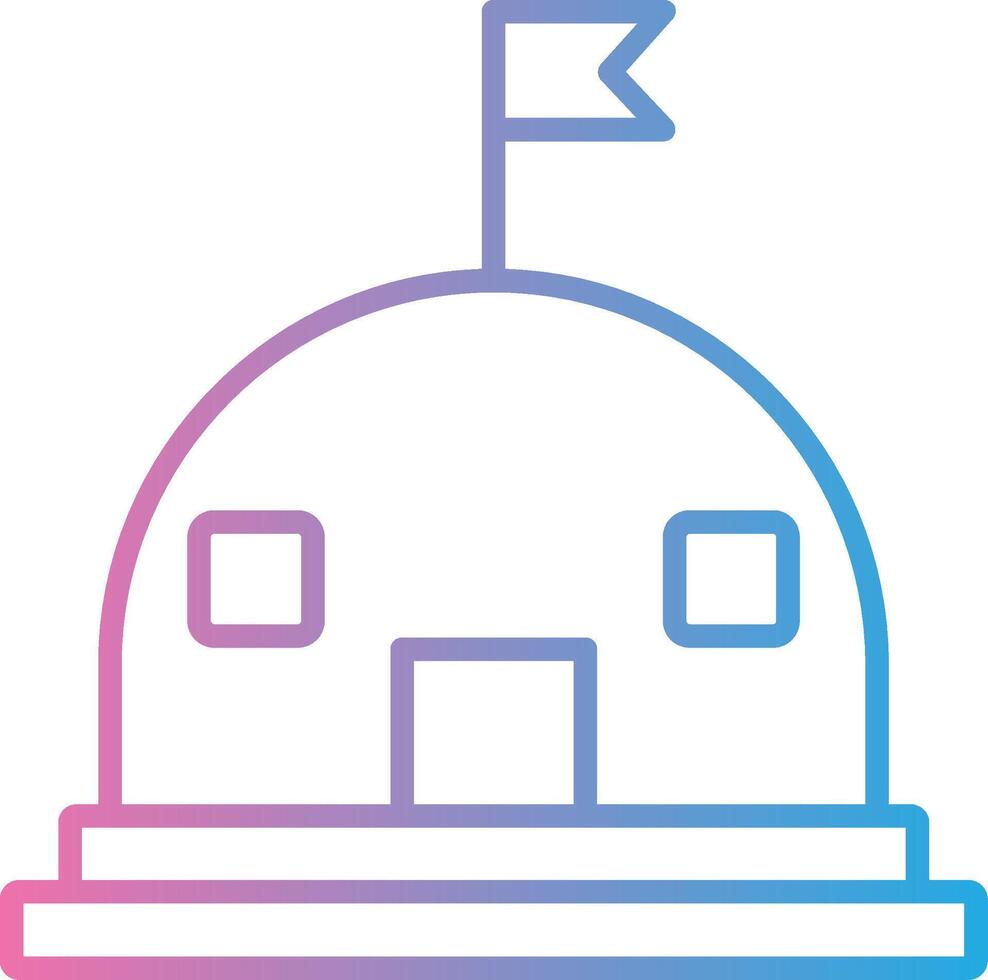 Base Line Gradient Icon Design vector