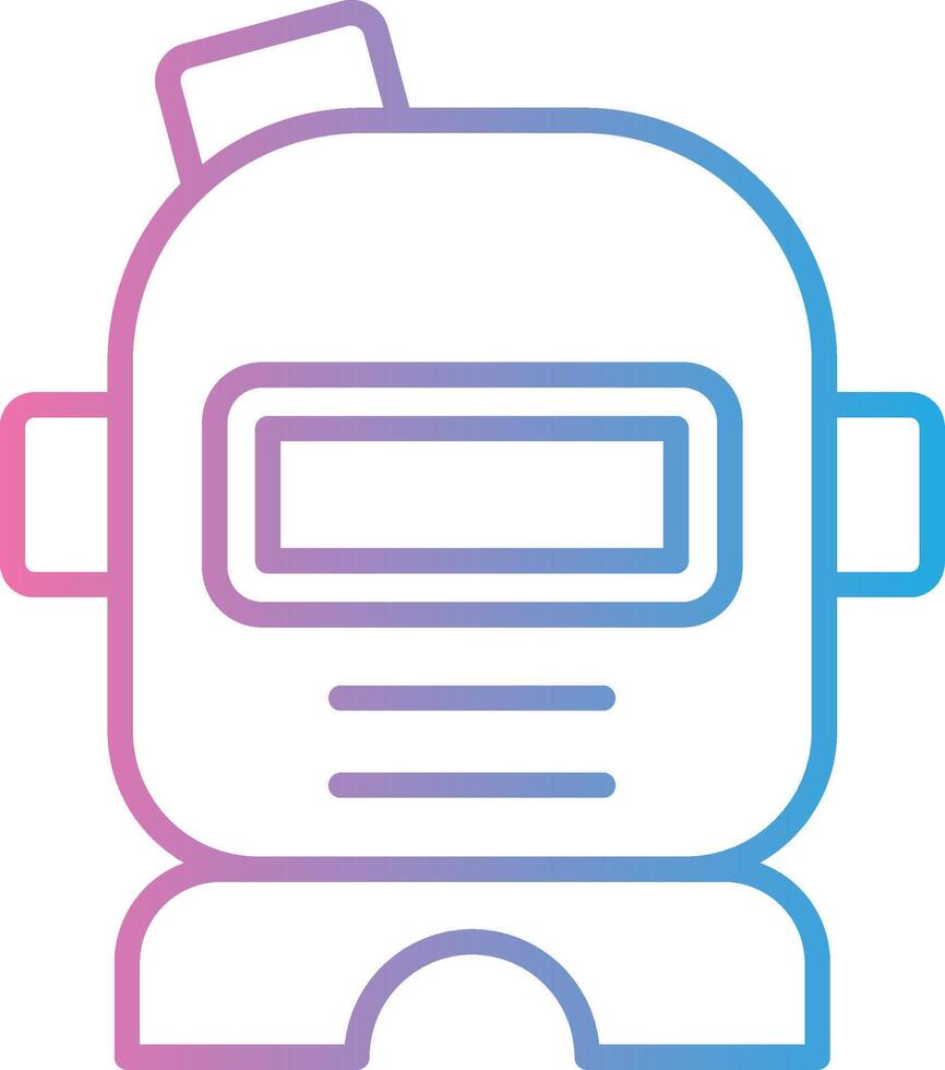 Astronaut Helmet Line Gradient Icon Design vector