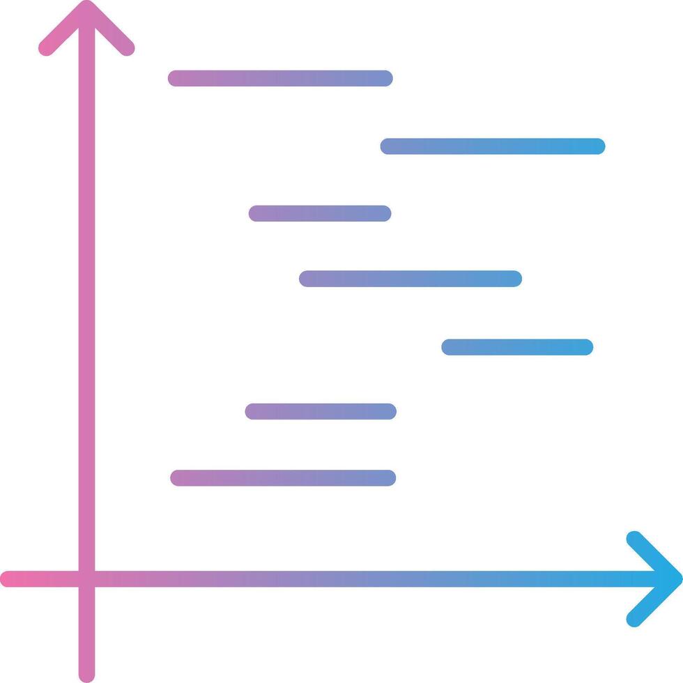 Gnatt Chart Line Gradient Icon Design vector