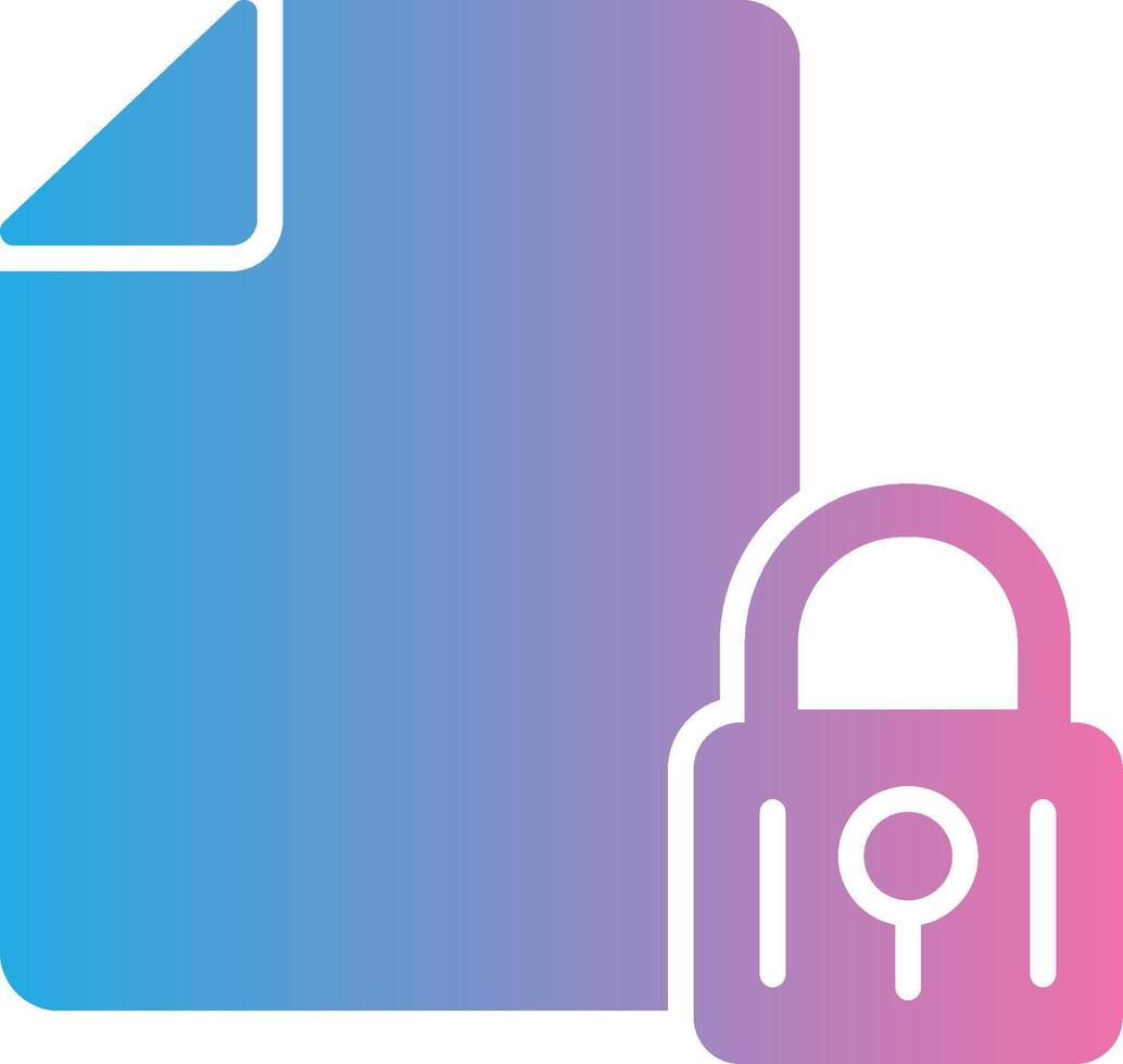 Encrypted Data Glyph Gradient Icon Design vector