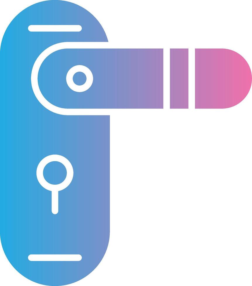 Door Lock Glyph Gradient Icon Design vector