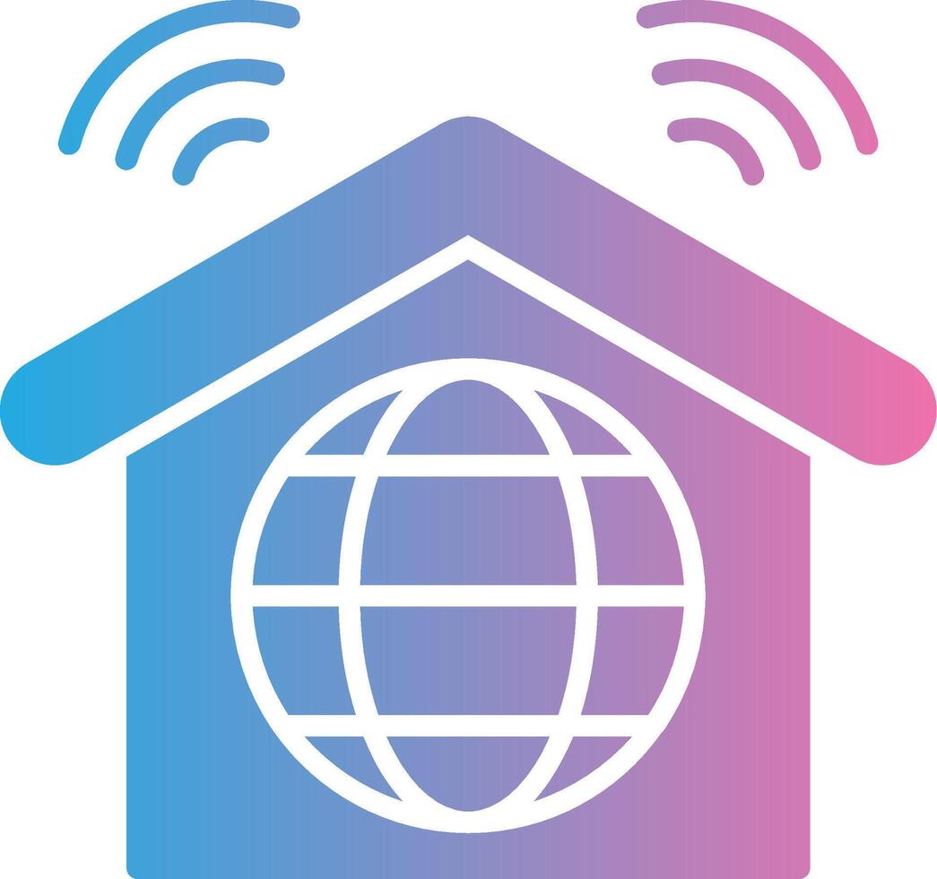 Internet Connection Glyph Gradient Icon Design vector