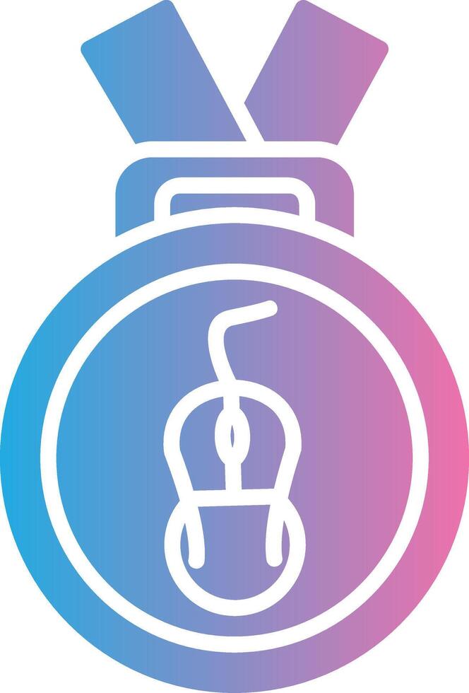 Medal Glyph Gradient Icon Design vector